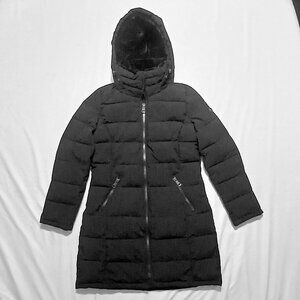 Andrew Marc Black Quilted Puffer Coat – Stretch – Removable Hood – Size M/M